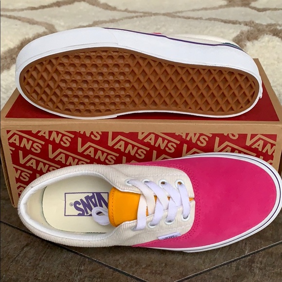 VANS ERA PLATFORM MINI CORD MULTI/TRUE WHITE men’s - Picture 3 of 16